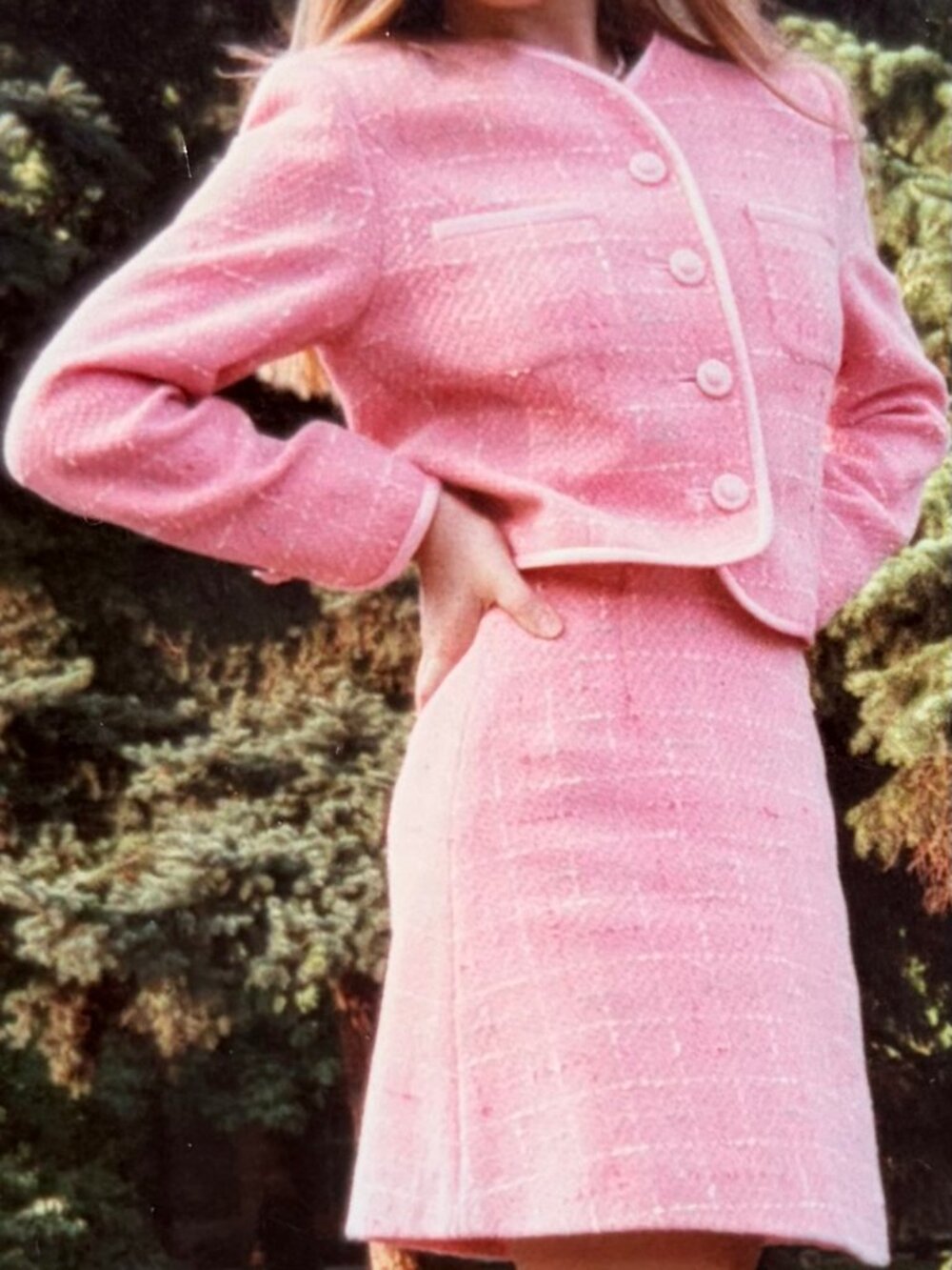 BESPOKE Tweed Jacket & A-Line Skirt Suit for Modern Princess